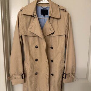 Banana Republic Womens Khaki Belted Trench Coat Size XXS